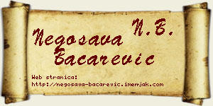 Negosava Bačarević vizit kartica
